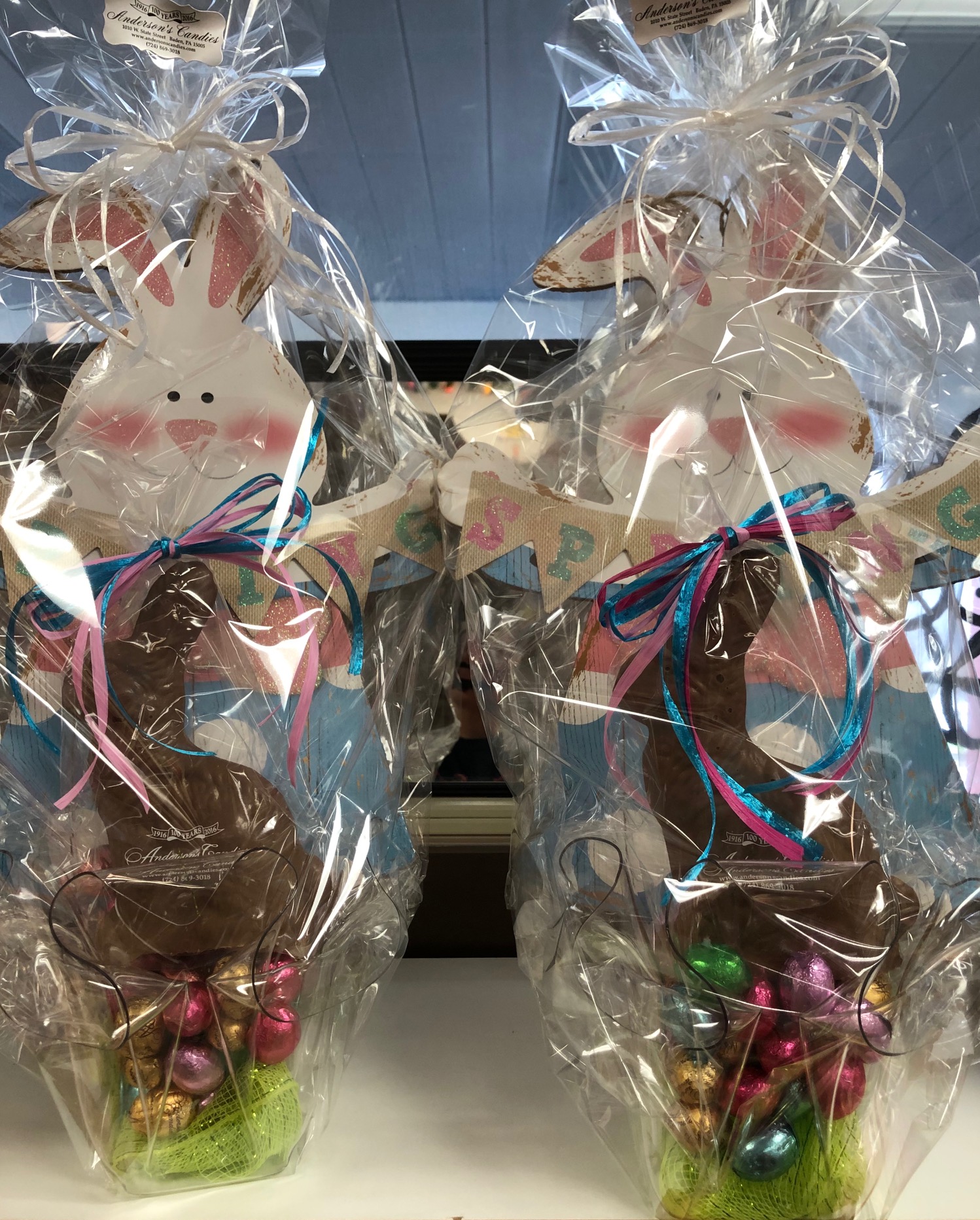 Spring Bunny Door Hangar w/ Easter Chocolates - Anderson's Candies ...